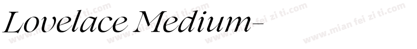 Lovelace Medium字体转换